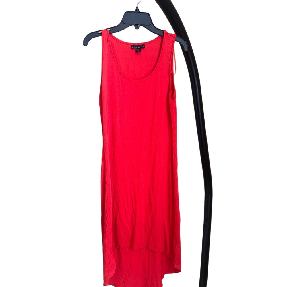 Attention Red Sleeveless High Low Sundress